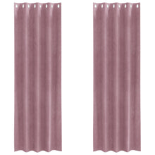 Blackout Gordijnen 2 Stuks Fluweel Donkerroze 140 x 260 cm met oogjes