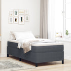 Box spring bed Dark Grey 100 x 200 cm Cotton Fabric