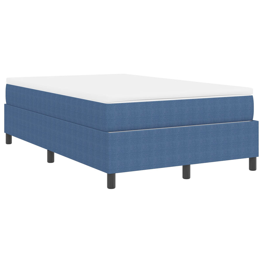 Boxspringbed Met Matras Blauw 120X200 Cm Corduroy Stof