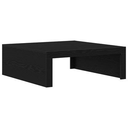 Salontafel - Gemaakt Van Engineered Wood 100 x 100 x 35 cm Zwart eiken
