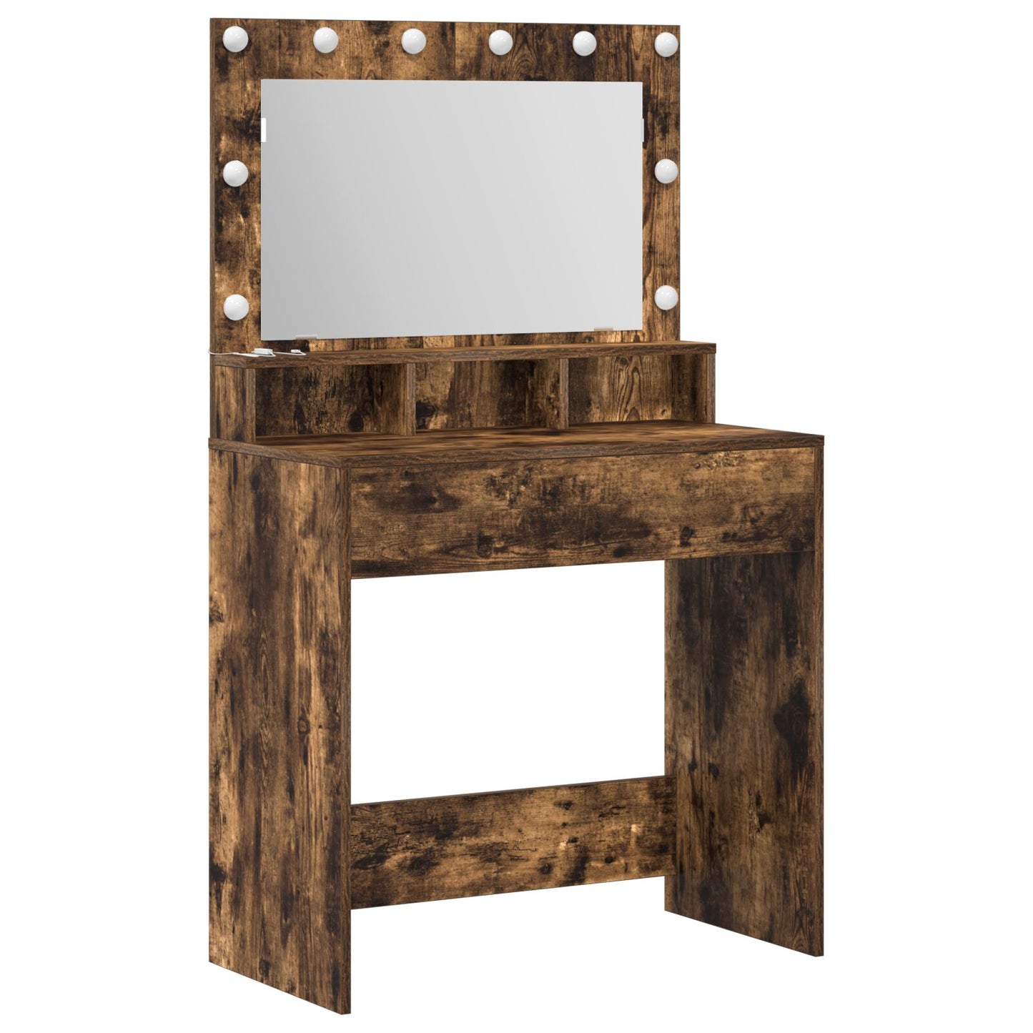 Kaptafel Met Led Verlichting - - Gerookt eiken 79 x 41 x 135 cm