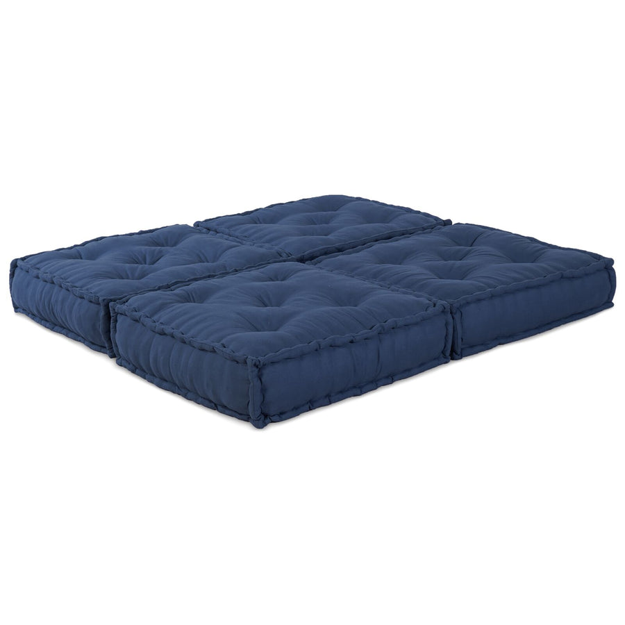 Modulaire Poefs 2 Stuks Stof Indigo 70 x 70 x 36 cm 2x lounge