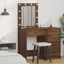 Kaptafel Met Led Verlichting Bruin Eik Bruin eiken 50 x 41 x 135 cm