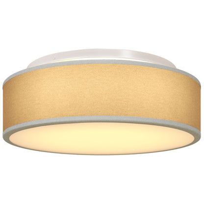 Inbouw Plafondlamp Ø 38 Cm Stof E27 Ø38 x 13,5 cm Grijs zonder sterrenlampenkap
