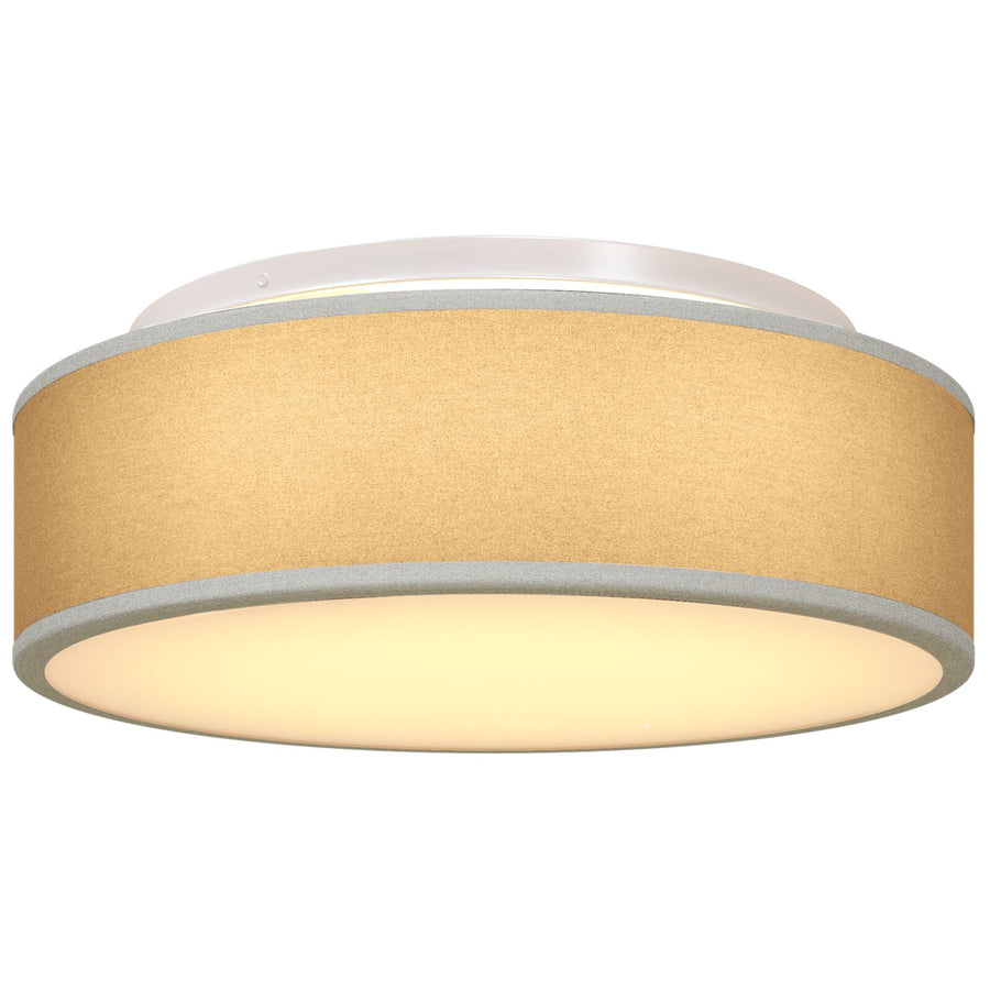 Inbouw Plafondlamp Ø 38 Cm Stof E27 Ø38 x 13,5 cm Grijs zonder sterrenlampenkap