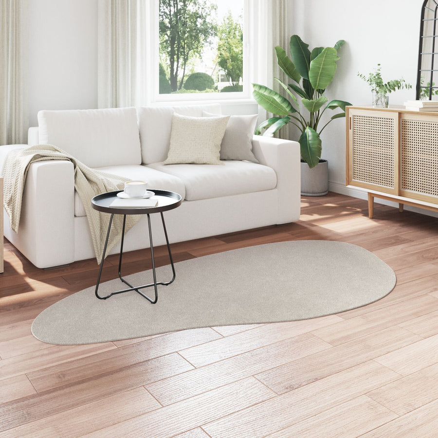 Vloerkleden Katoen Decoratieve Inzetstukken Zand 100 x 200 cm Ovaal-Golfrand