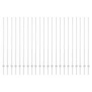 Hekpaal U-profiel 200 cm staal zilver 44 stuks