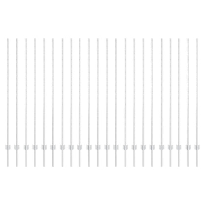 Hekposten 44 stuks U-kanaal zilver 200 cm staal