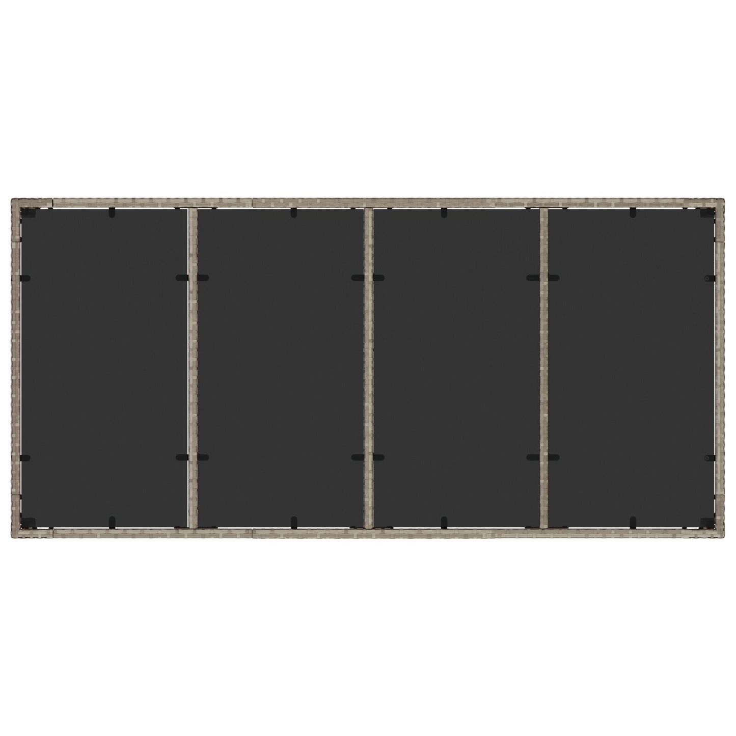 9-Delige Tuin Eetset Lichtgrijs Poly Rattan