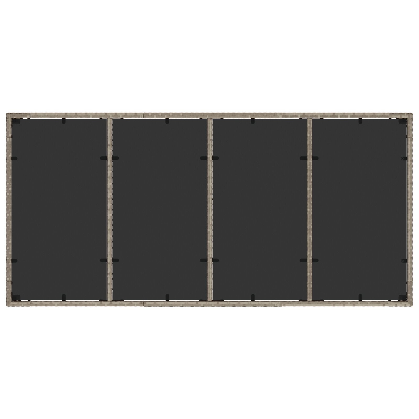 9-Delige Tuin Eetset Lichtgrijs Poly Rattan