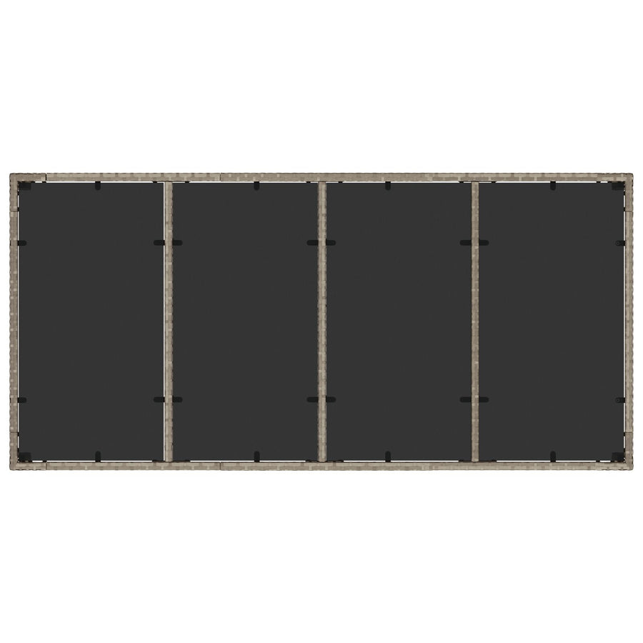 9-Delige Tuin Eetset Lichtgrijs Poly Rattan