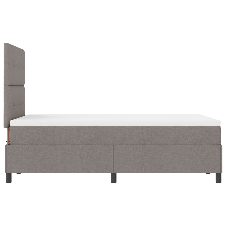 Boxspringbed Met Matras Stof Taupe 120 x 200 cm Geknoopte knopen
