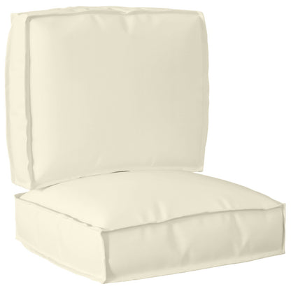 2-delige Pallet Kussen Set Crème Oxford Stof