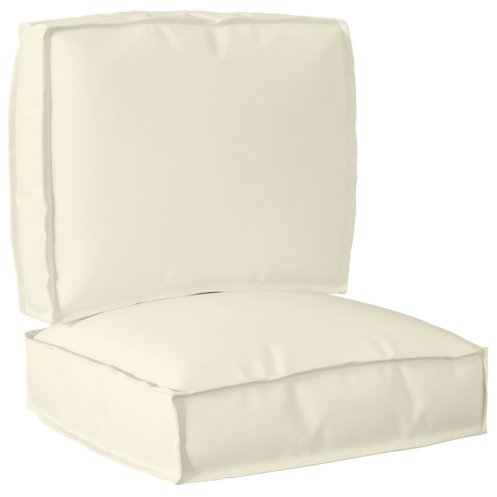 2-delige Pallet Kussen Set Crème Oxford Stof
