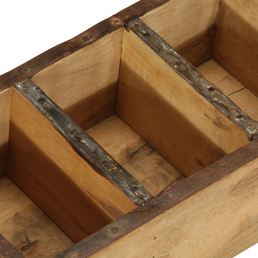 Dienbladen 4 Stuks Gemaakt Van Gerecycled Hout 30 x 14 x 9 cm