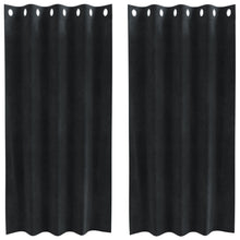 Blackout Gordijnen 2 Stuks Fluweel Zwart 140 x 175 cm met oogjes