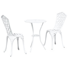 3-Delige Tuin Bistro Set Te Gietaluminium Wit