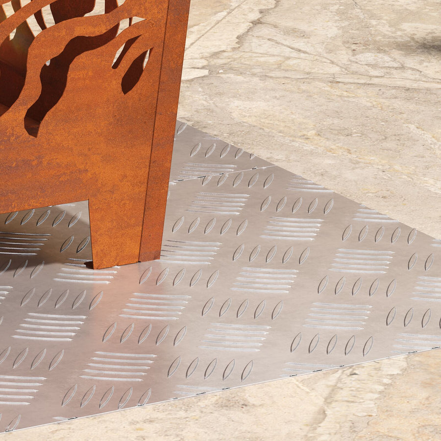 Aluminium Anti-Slip Checker Plates 2 St 70X40 Cm 70 x 40 x 0.2 cm Rechthoekig