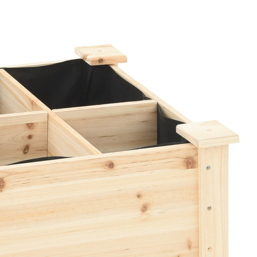 Tuinbak Met Rasters 161X43X76 Cm Massief Vurenhout 161.5 x 45 x 76.5 cm