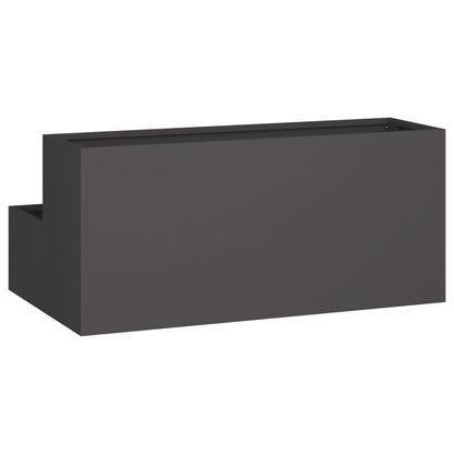 Tuin Planter - 2-Tier Staal, 100 x 60 x 45 cm Zwart