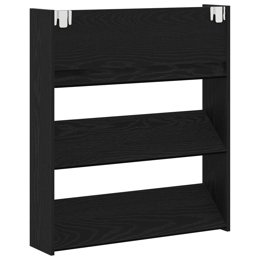 Wand Schoenenkast Van Hout Zwart eiken