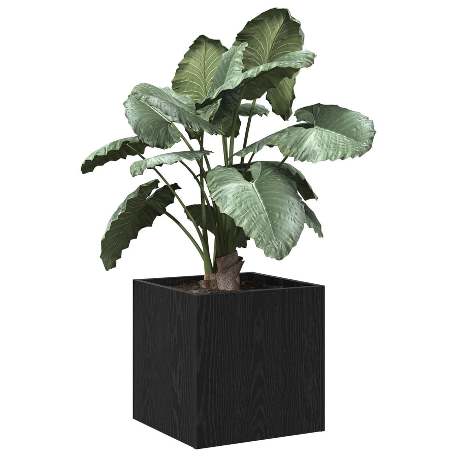Plantenbak 40X40X40 Cm Engineered Wood Zwart eiken