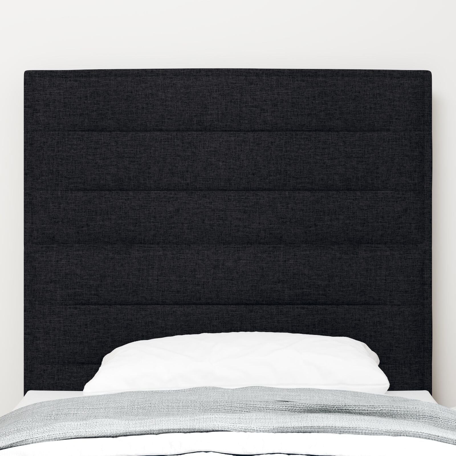 Hoofdbord Stof Hoofdbord Rechthoekig Modern Zwart 90 cm Hoog hoofdbord