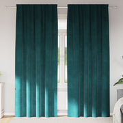 Verduisterend gordijn 140x225 cm donkergroen polyester