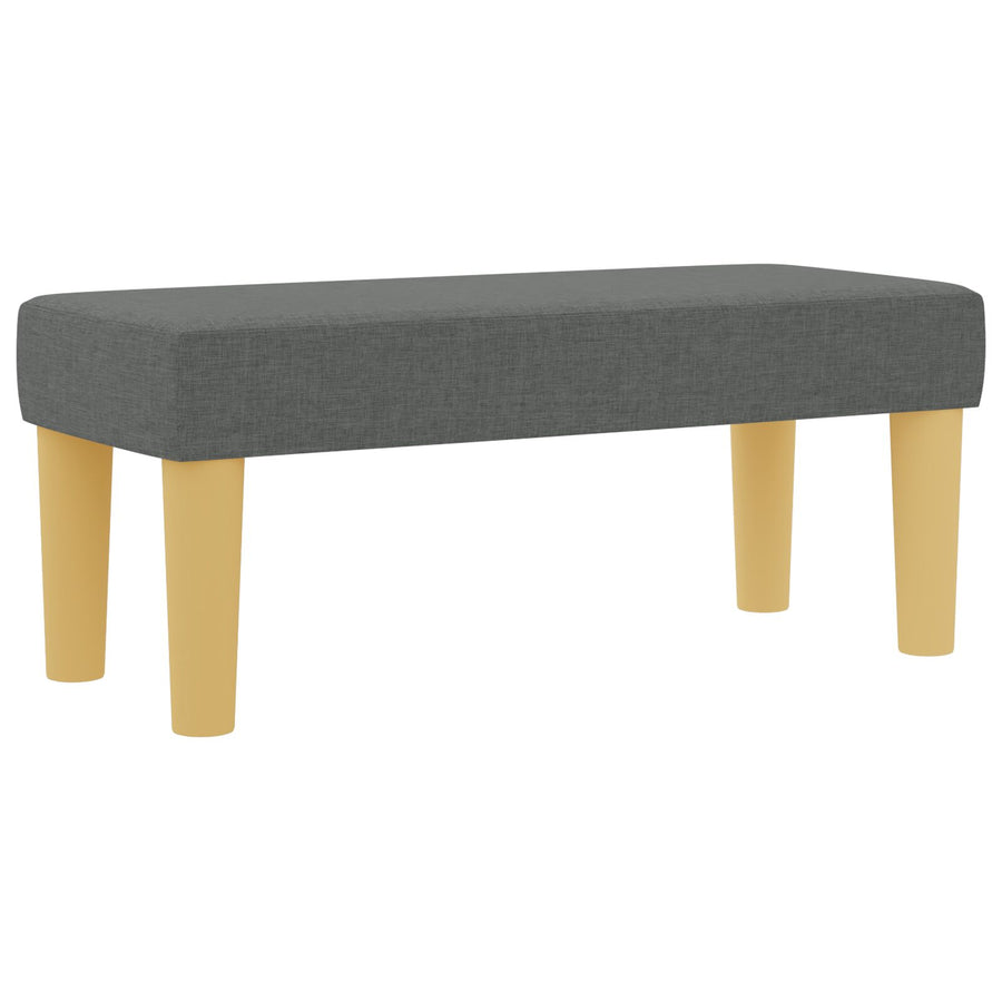 Boxspringbed Met Matras & Bank Stof Donkergrijs 80 x 200 cm Lijnen ontwerp