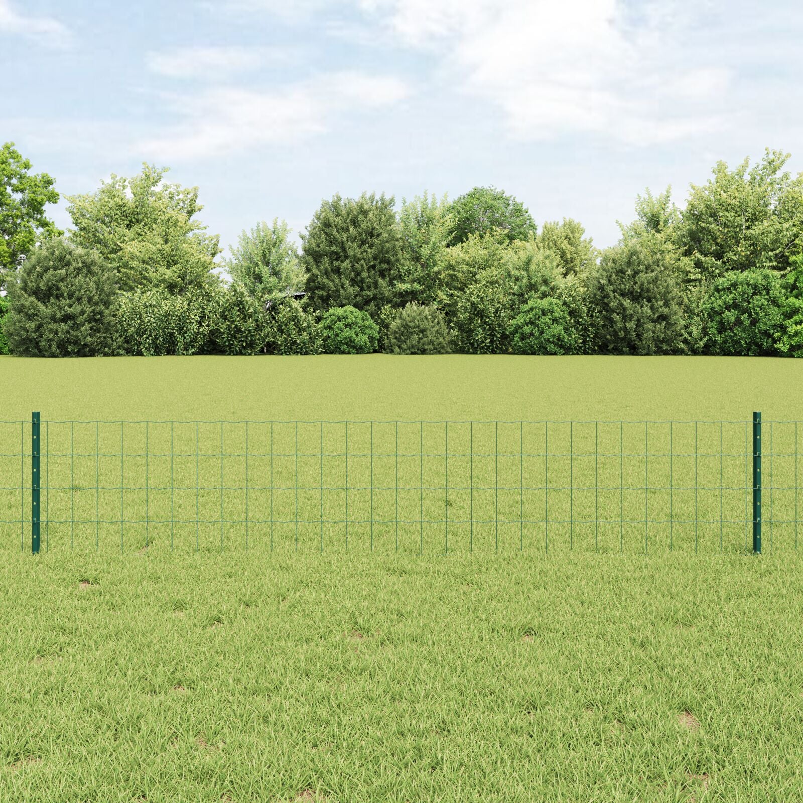 Euro Hek Met 5 U-Palen Groen 0.4X10 M Staal