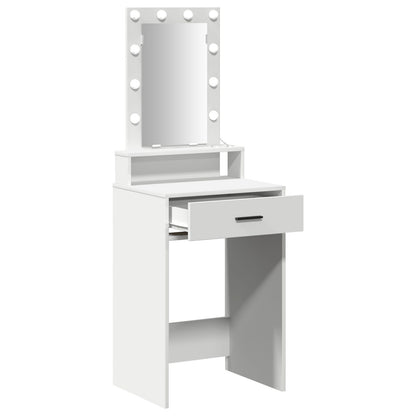 Kaptafel Met Led-Verlichting Wit 50 x 41 x 140 cm