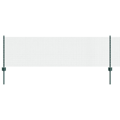 Gelaste Draad Omheining Met 5 U Palen Groen 0.6X10 M Staal