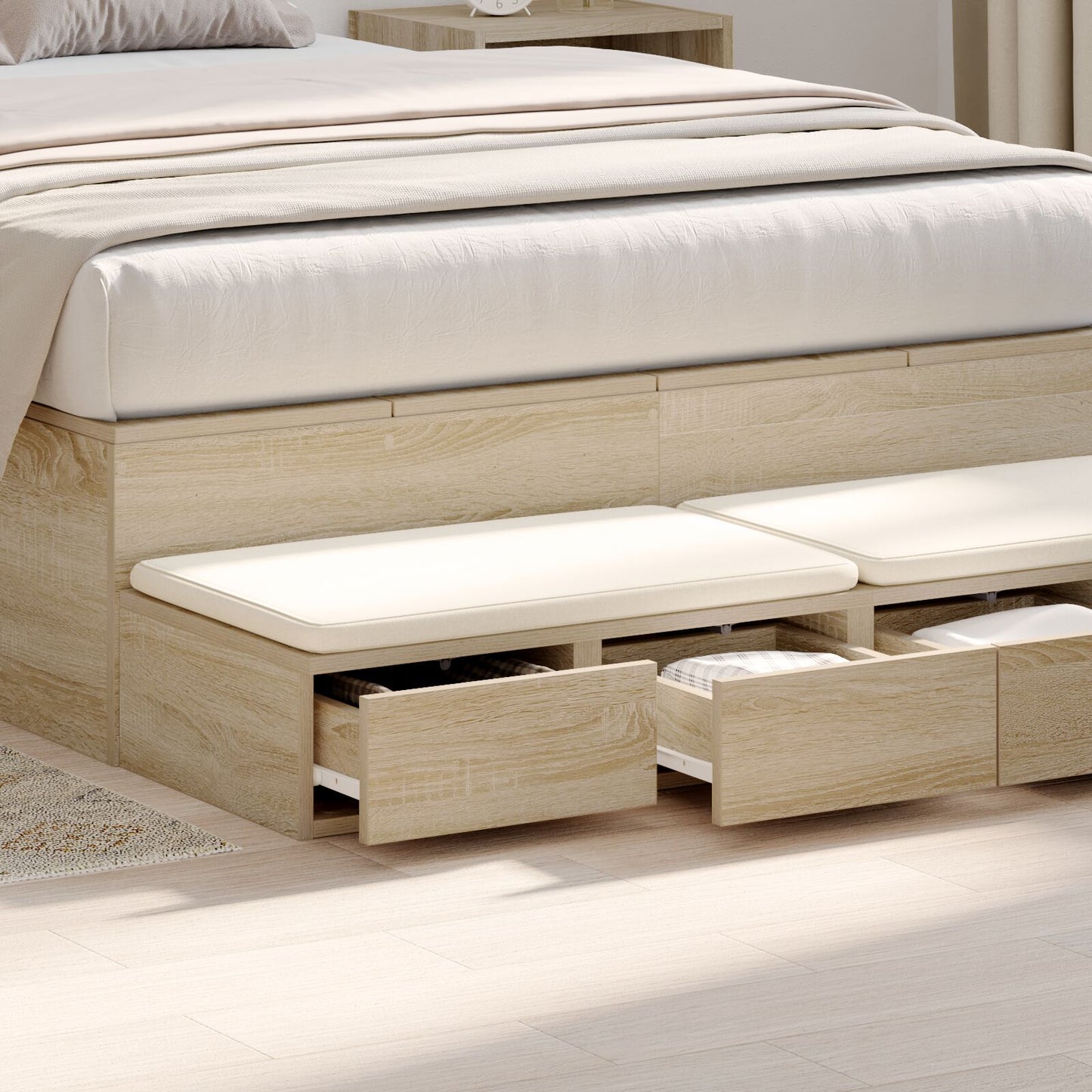 Bed Lades Samengesteld Hout Sonoma eiken 120 x 36,5 x 16,5 cm