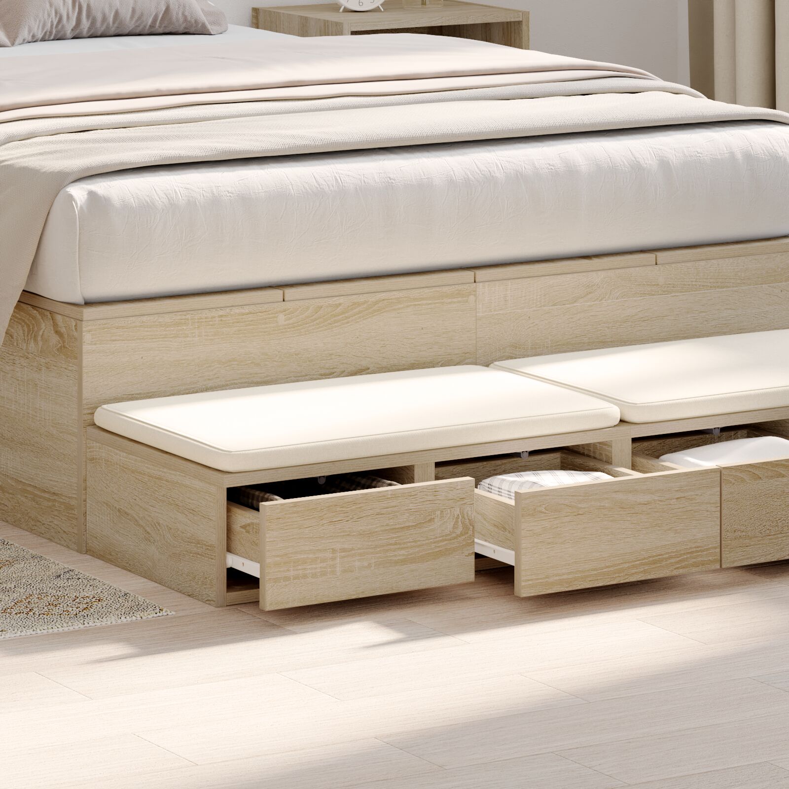 Bed Lades Samengesteld Hout Sonoma eiken 120 x 36,5 x 16,5 cm