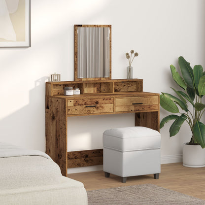 Kaptafel Met Lades 100 x 41 x 140 cm Oud hout