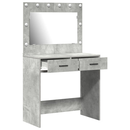 Kaptafel Met Led-Verlichting 78,5X41X135 Cm Beton grijs 78.5 x 41 x 135 cm