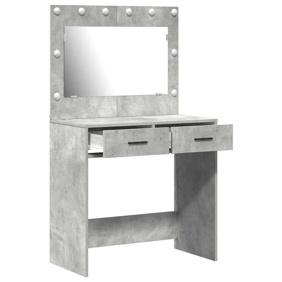 Kaptafel Met Led-Verlichting 78,5X41X135 Cm Beton grijs 78.5 x 41 x 135 cm