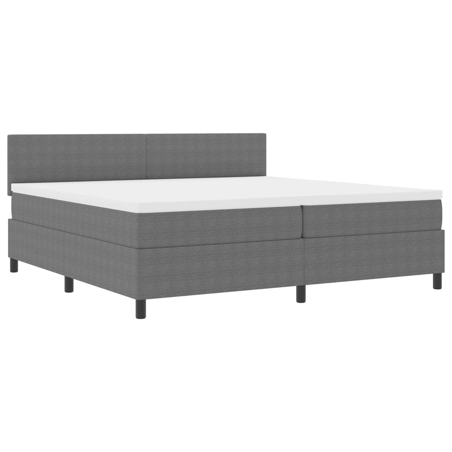 Boxspringbed Met Matras Lichtgrijs 200X200 Cm Corduroy Stof