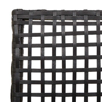 Tuinstoelen 2 Stuks Met Kussens Poly Rattan Zwart en crème