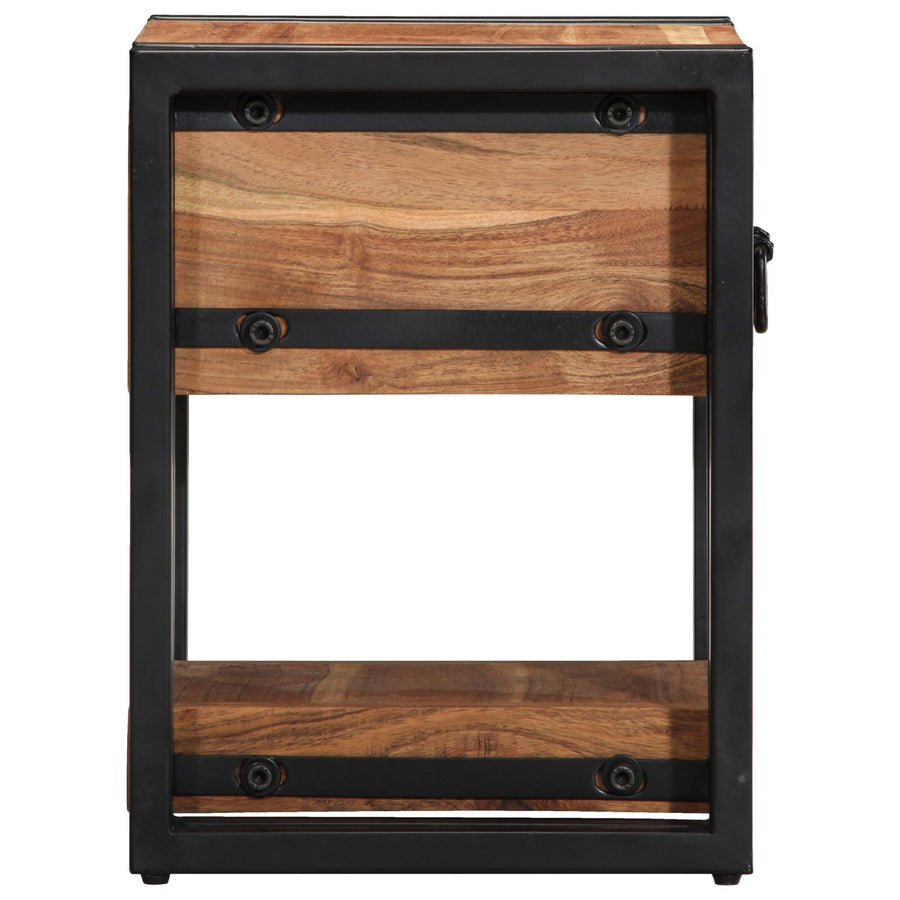Nachtkastjes 2 Stuks Massief Hout Acaciahout 30 x 30 x 40 cm Massief acaciahout