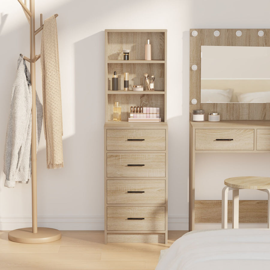 Highboard 40X41X135 Cm Bewerkt Hout Sonoma eik
