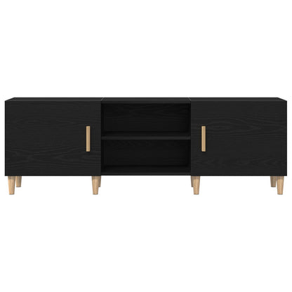 Tv-Meubel - Zwart Eiken, 150X30X50 Cm, Gemaakt Van Bewerkt Hout