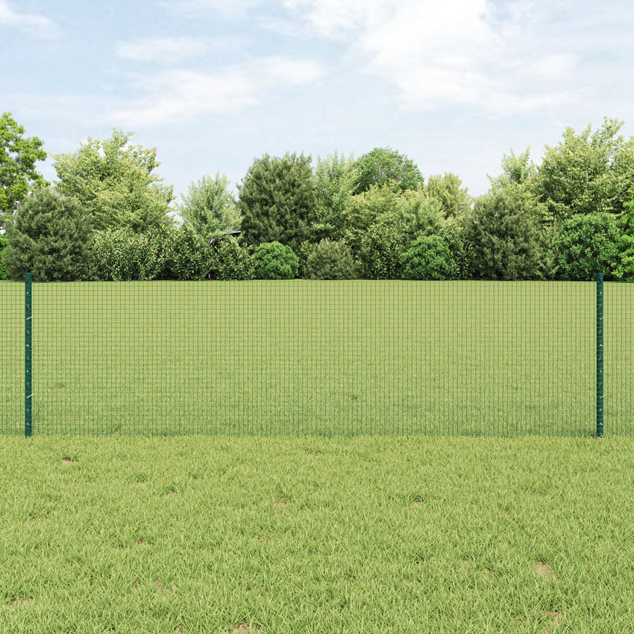 Gelaste Draadhek Met 5 U-Palen Groen 0.6X10 M Staal