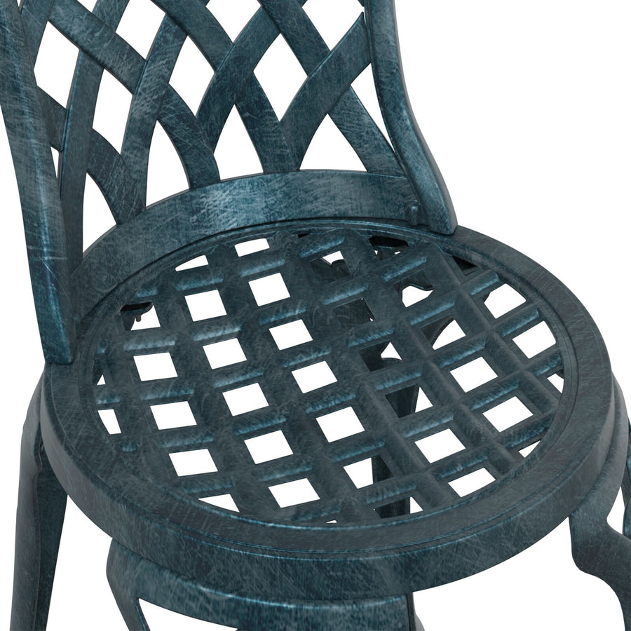 3-Delige Tuin Bistro Set E Gietaluminium Groen