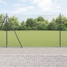 Gelaste Draadhek Met 7 Flanged Palen Grijs 1.4 X 10 M Staal Gegalvaniseerd Staal