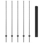 Hekpalen set 2 stuks grijs 10 x 1,5 m staal