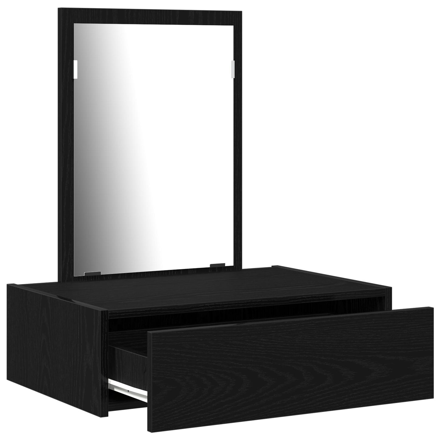 Wandkaptafel 60 x 40 x 70 cm Zwart eiken zonder LED