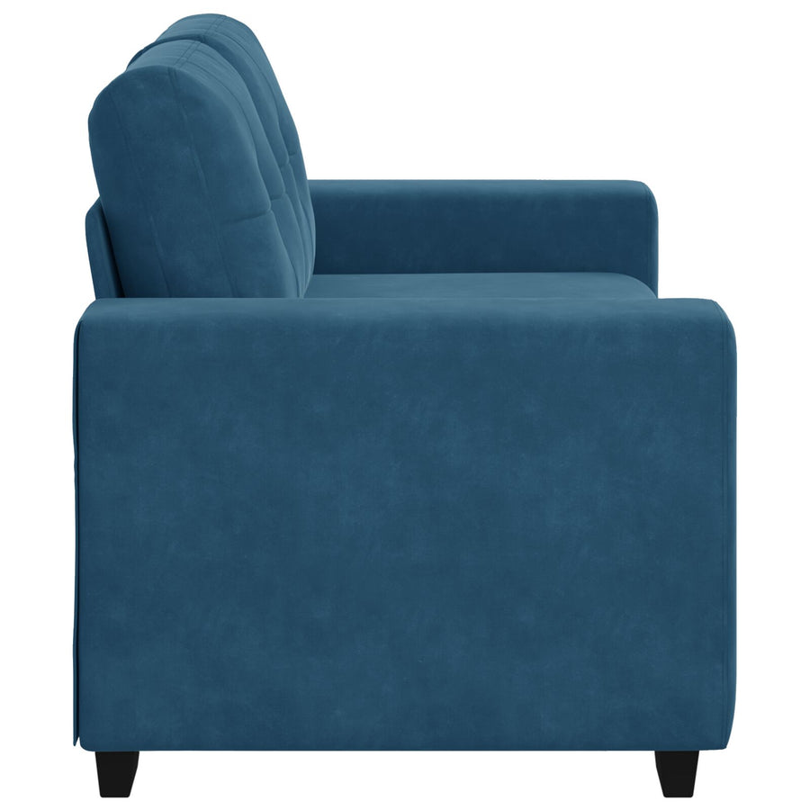 Loveseat Bank Fluweel Fluwelen Blauw 120 cm