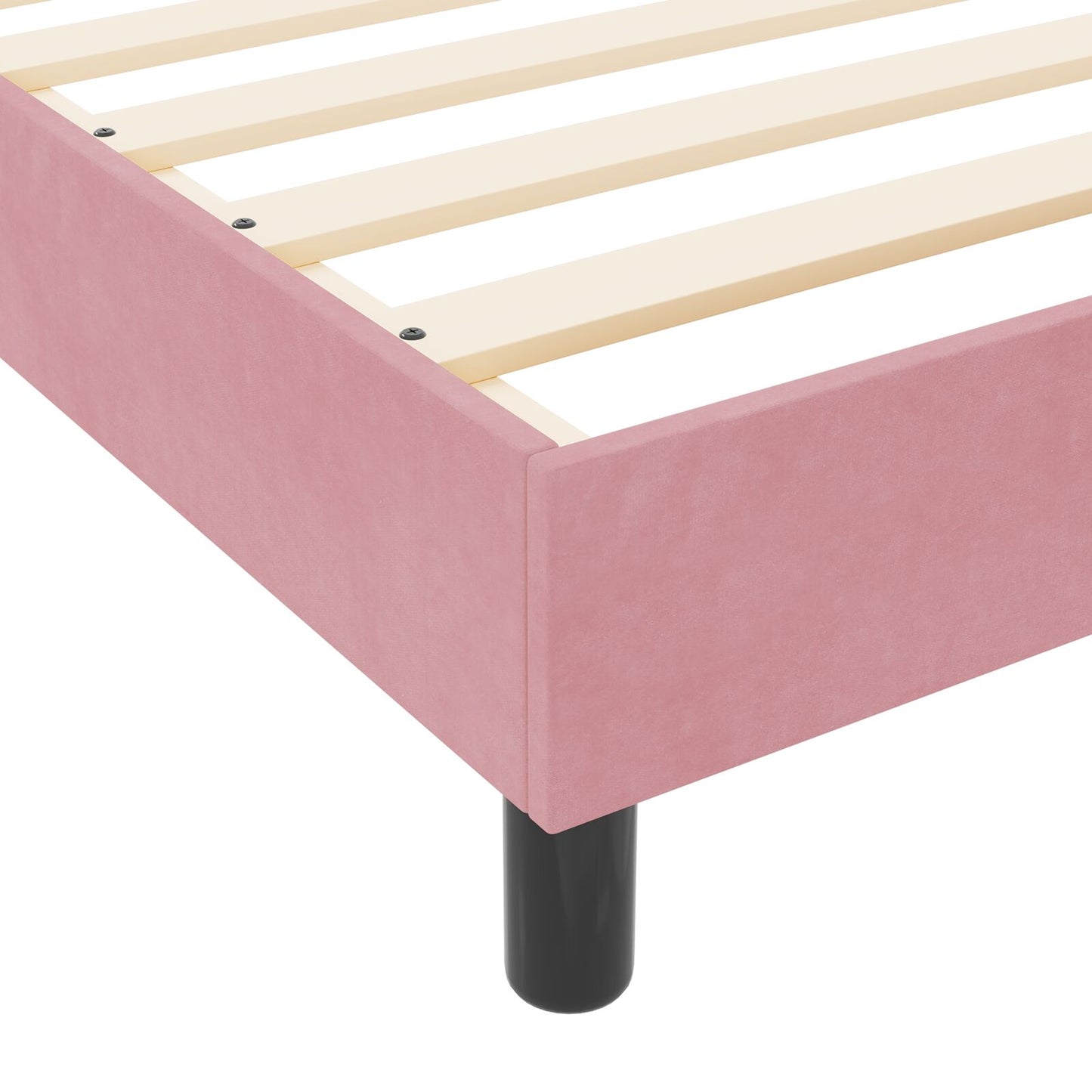 Roze Velours Bedframe 80X200 Cm Crème