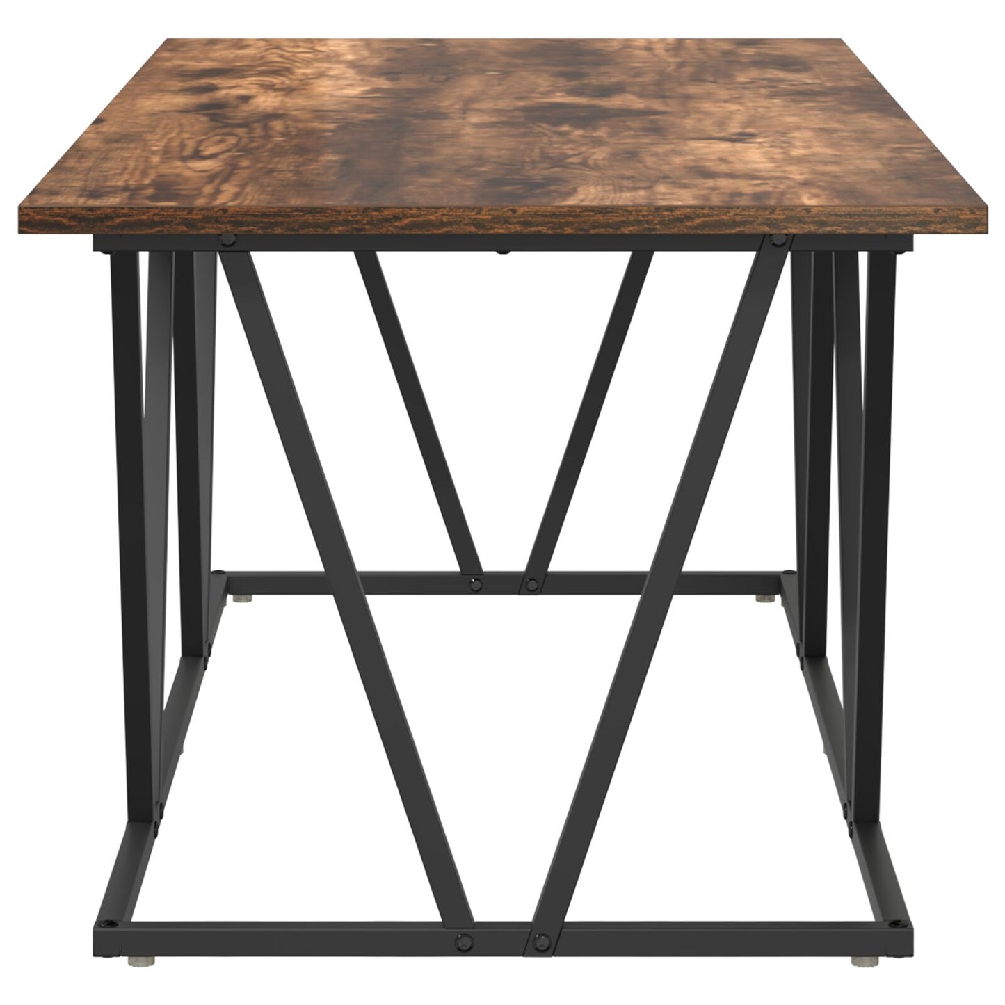 Salontafel Rookeiken 100X50X40 Cm Hout En Metaal Gerookt eiken